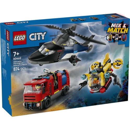 Elicottero, autopompa e sottomarino LECO CITY 60462 LEGO