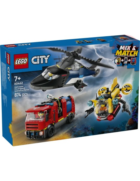 Elicottero, autopompa e sottomarino LECO CITY 60462 LEGO