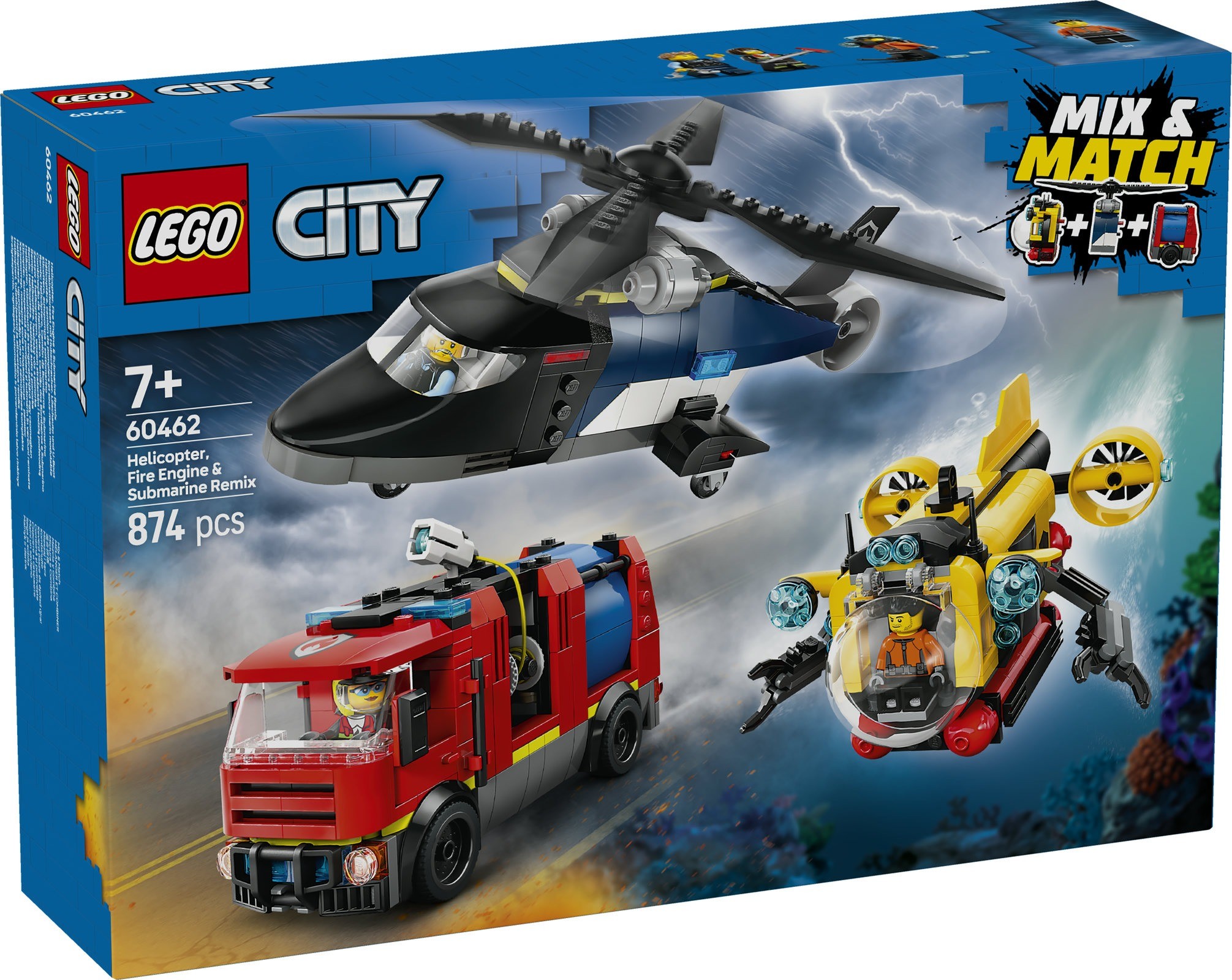 LECO CITY 60462 Elicottero, autopompa e sottomarino 59,99 € LEGO