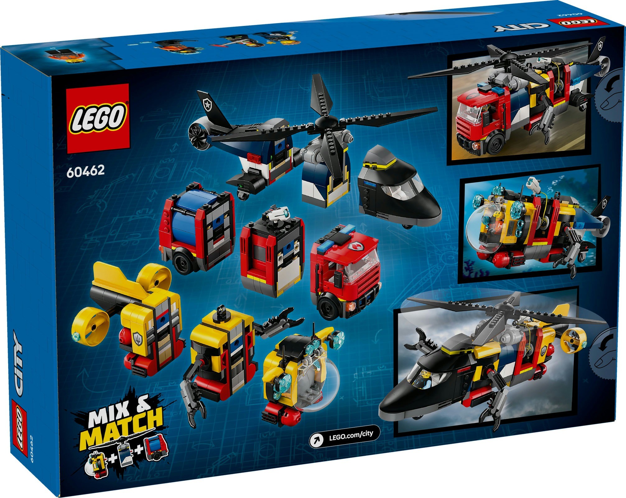 LECO CITY 60462 Elicottero, autopompa e sottomarino 59,99 € LEGO