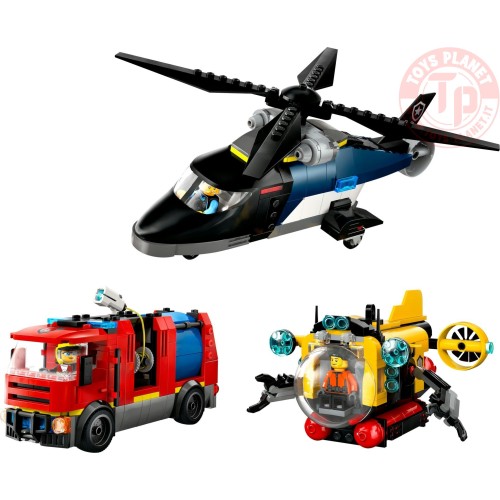 Elicottero, autopompa e sottomarino LECO CITY 60462 LEGO