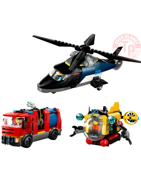 Elicottero, autopompa e sottomarino LECO CITY 60462 LEGO Elicottero, autopompa e sottomarino LECO CITY 60462 LEGO