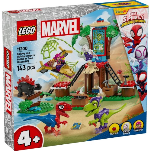 Battaglia con il raptor al quartier generale sull’albero di Spider-man e Gobby LEGO MARVEL 11200 LEGO