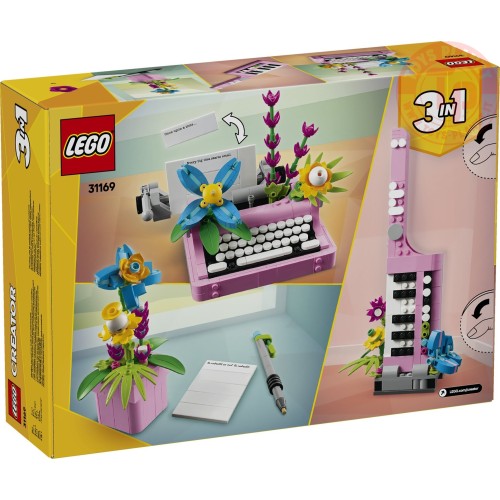Macchina da scrivere con fiori LEGO CREATOR 31169 LEGO