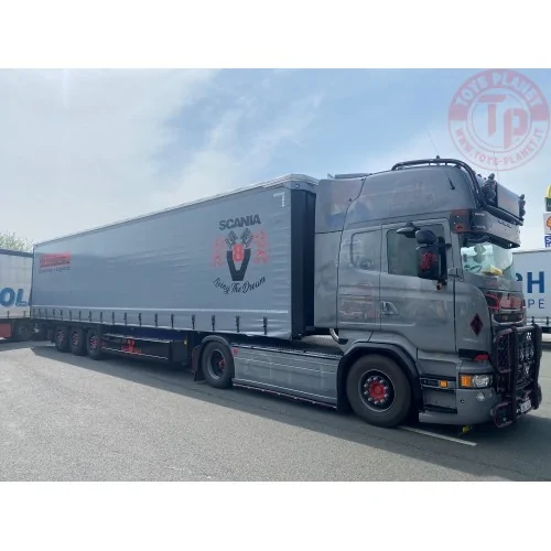 Scania R-serie streamline met 3-assige schuifzeilentrailer HP Transped TEKNO 85556 TEKNO