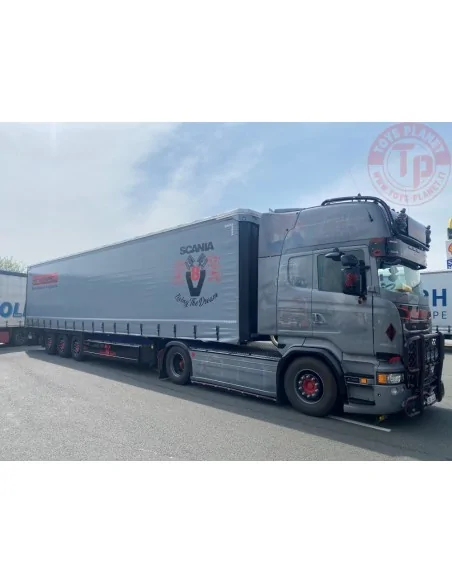 Scania R-serie streamline met 3-assige schuifzeilentrailer HP Transped TEKNO 85556 TEKNO