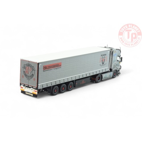 Scania R-serie streamline met 3-assige schuifzeilentrailer HP Transped TEKNO 85556 TEKNO