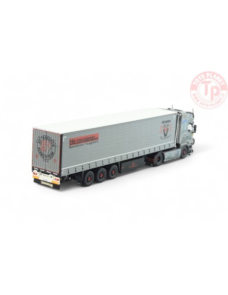 Scania R-serie streamline met 3-assige schuifzeilentrailer HP Transped TEKNO 85556 TEKNO