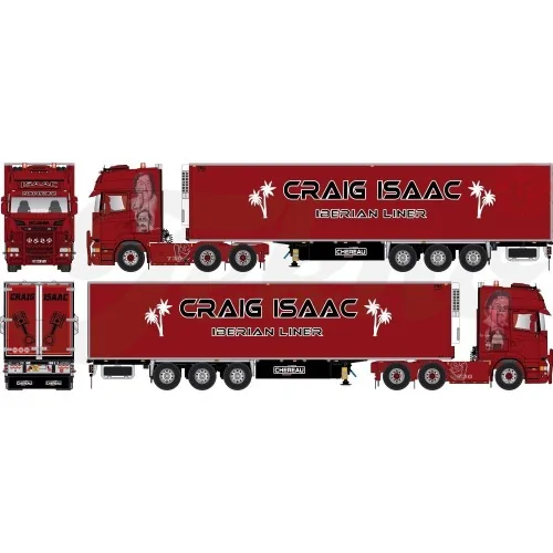 Scania r730 met 3-assige koeloplegger Craig Isaac TEKNO 85254 TEKNO