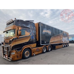 Scania Next Gen S-serie Highline met 3-assige koeloplegger Maliniemi TEKNO 85910 TEKNO