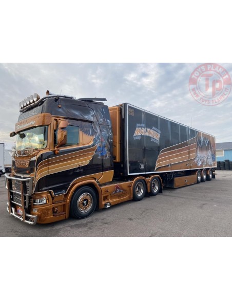 Scania Next Gen S-serie Highline met 3-assige koeloplegger Maliniemi TEKNO 85910 TEKNO