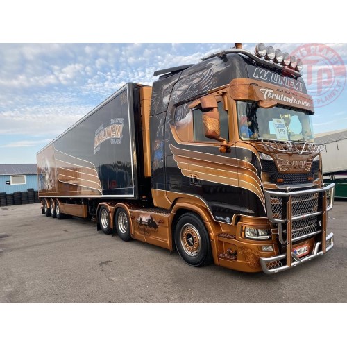 Scania Next Gen S-serie Highline met 3-assige koeloplegger Maliniemi TEKNO 85910 TEKNO