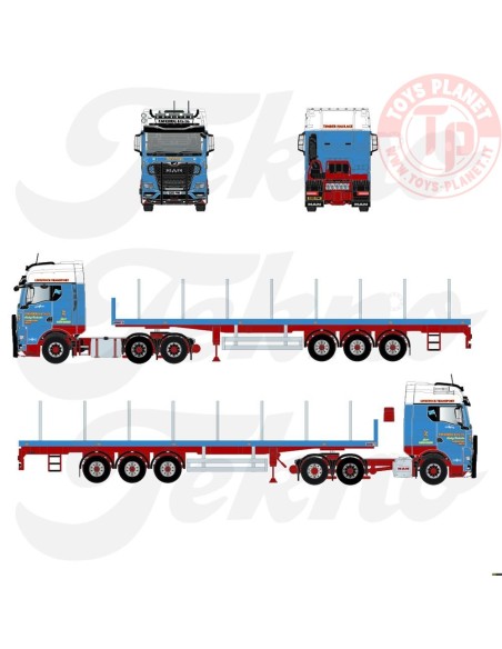MAN GM met vlakke oplegger McKerral TEKNO 87110 TEKNO MAN GM met vlakke oplegger McKerral TEKNO 87110 TEKNO