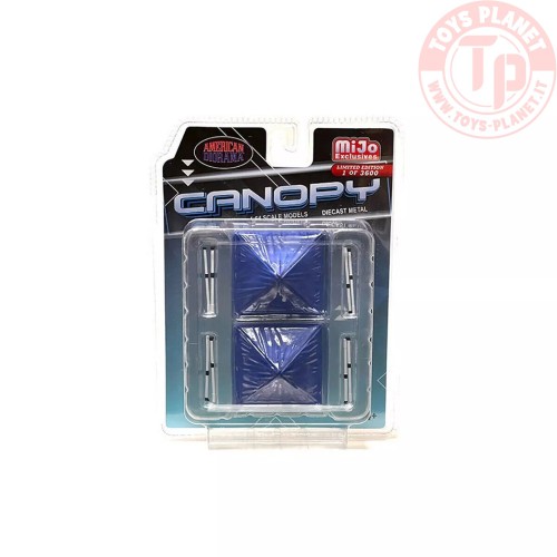 Canopy set of 2 blue 1/64 AD76517 AMERICAN DIORAMA