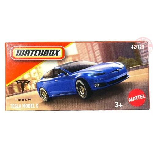 TESLA MODEL S 1/64 MATCHBOX JBV25 MATCHBOX
