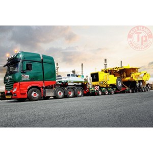 MERCEDES-BENZ ACTROS MP5 SLT GIGA SPACE 8X4 MANOOVR WITH 3 AXLE DOLLY - 7 AXLE Kahl Schwerlast WSI 01-4414 WSI MODELS
