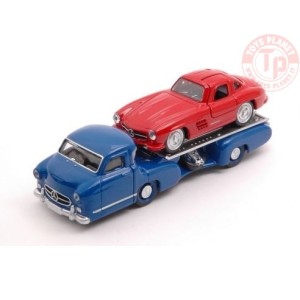 MERCEDES REENNTRANSPORTER + MERCEDES SL 1955 1:64 NV311002 NOREV 1:64
