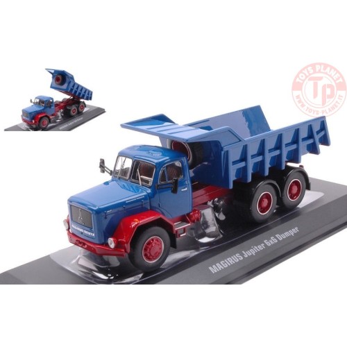 MAGIRUS JUPITER 6x6 BLUE/RED MULDENKIPPER 1:43 TRUD004 IXO