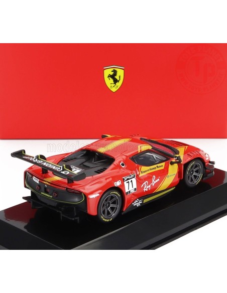 FERRARI 296 GT3 3.0L TWIN TURBO V6 N 71 RACING 2023 CON VETRINA 1/43 BU18-36313 BURAGO FERRARI 296 GT3 3.0L TWIN TURBO V6 N 71 RACING 2023 CON VETRINA 1/43 BU18-36313 BURAGO