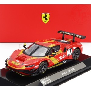 FERRARI 296 GT3 3.0L TWIN TURBO V6 N 71 RACING 2023 CON VETRINA 1/43 BU18-36313 BURAGO