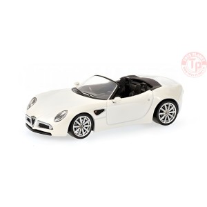 ALFA ROMEO 8C SPIDER WHITE METALLIC 1/64 MINICHAMPS 640120532 MINICHAMPS 1:64
