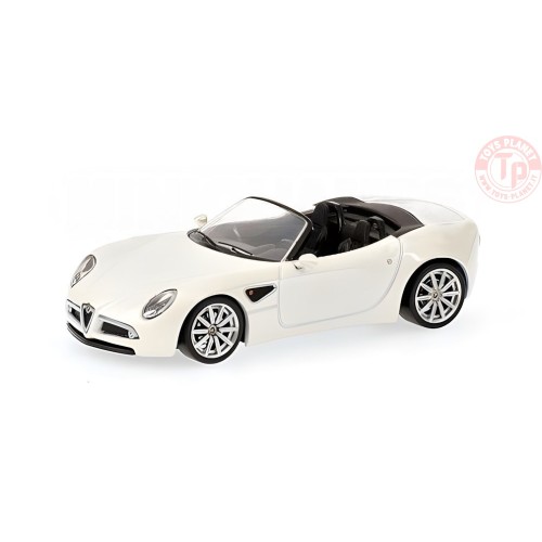 ALFA ROMEO 8C SPIDER WHITE METALLIC 1/64 MINICHAMPS 640120532 MINICHAMPS 1:64