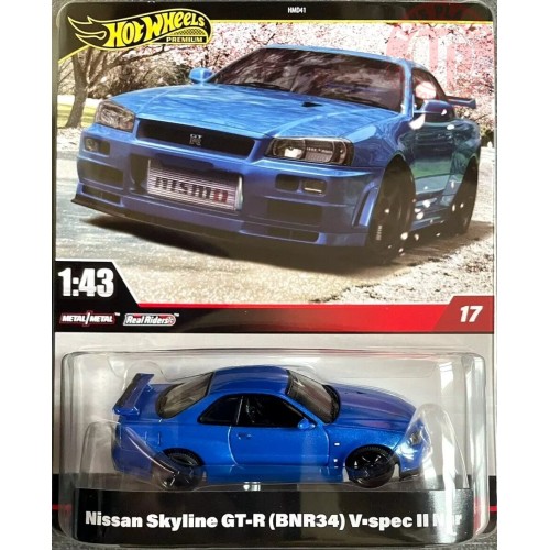 Nissan Skyline GTR BNR34 V Spec 2 1/43 HOT WHEELS JCP61 HOT WHEELS 1:43