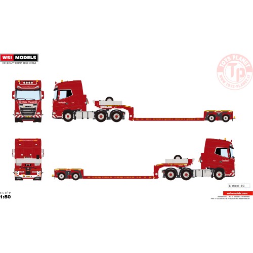 DAF XG+ 6x4 (FTT) with 2-axle EURO-PX with Nooteboom Redline Series WSI 607.33.66 WSI MODELS