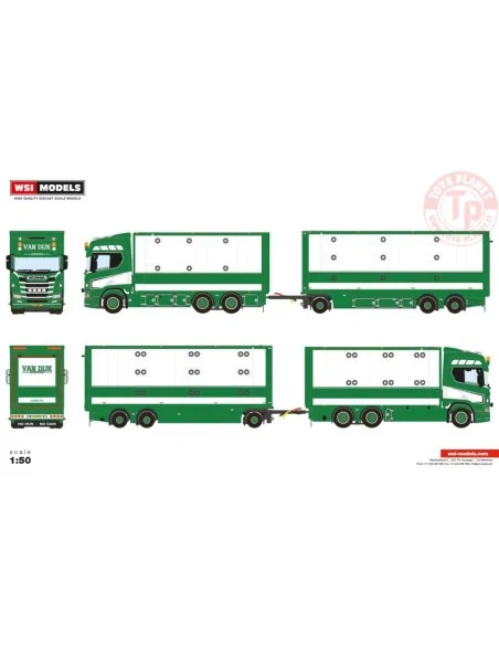 SCANIA R HIGHLINE CR20H 6X2 TAG AXLE RESIN COMBI - 6 AXLE VAN DIJK LIVESTOCK WSI 01-4094 WSI MODELS SCANIA R HIGHLINE CR20H 6X2 TAG AXLE RESIN COMBI - 6 AXLE VAN DIJK LIVESTOCK WSI 01-4094 WSI MODELS