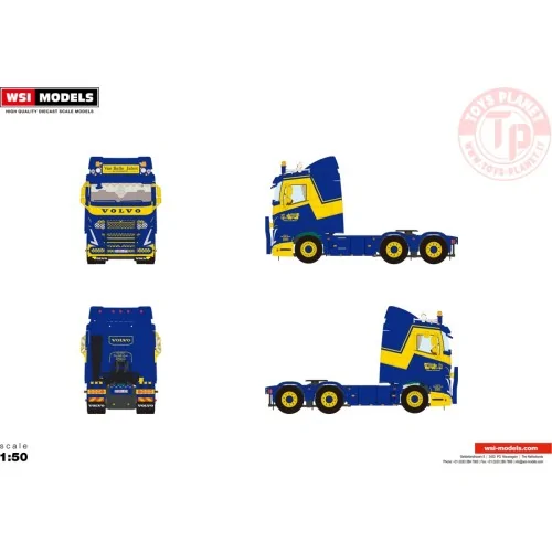 VOLVO FH5 SLEEPER CAB 6X2 TAG AXLE VAN BELLE TRANSPORT WSI 01-4471 WSI MODELS