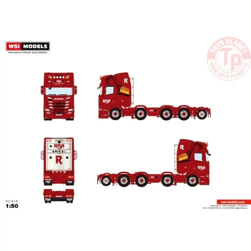 SCANIA R HIGHLINE CR20H 8X4 WITH ADD ON AXLE RISA WSI 01-4357 WSI MODELS