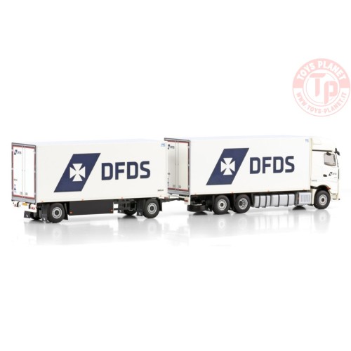 MERCEDES-BENZ ACTROS MP5 GIGA SPACE RIGED REEFER TRUCK 6X2 TAG AXLE RIGED REEFER DRAWBAR TURNTABLE TRAILER - 5 AXLE DFDS WSI ...