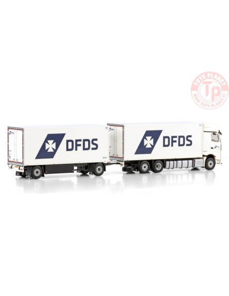 MERCEDES-BENZ ACTROS MP5 GIGA SPACE RIGED REEFER TRUCK 6X2 TAG AXLE RIGED REEFER DRAWBAR TURNTABLE TRAILER - 5 AXLE DFDS WSI ...