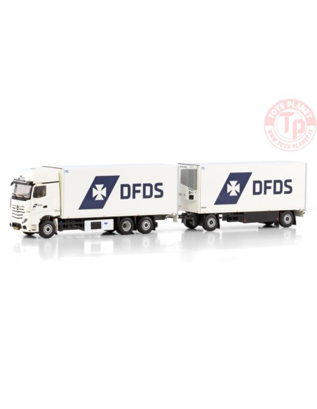 MERCEDES-BENZ ACTROS MP5 GIGA SPACE RIGED REEFER TRUCK 6X2 TAG AXLE RIGED REEFER DRAWBAR TURNTABLE TRAILER - 5 AXLE DFDS WSI ...