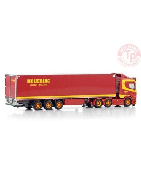 SCANIA R NORMAL CR20N 6X2 TWIN STEER REEFER TRAILER - 3 AXLE Meijering Transport WSI 01-4565 WSI MODELS