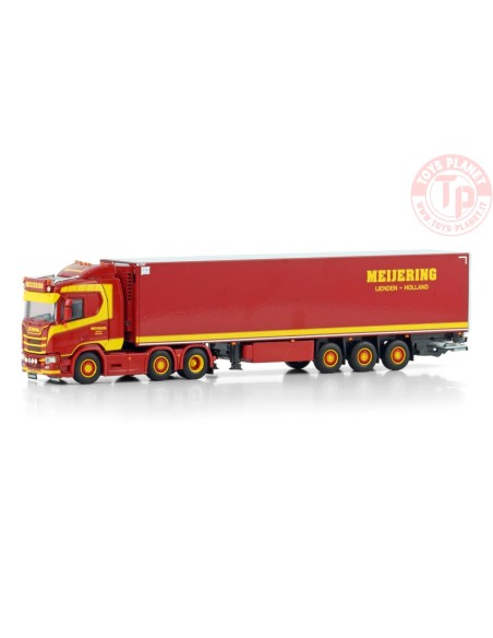 SCANIA R NORMAL CR20N 6X2 TWIN STEER REEFER TRAILER - 3 AXLE Meijering Transport WSI 01-4565 WSI MODELS