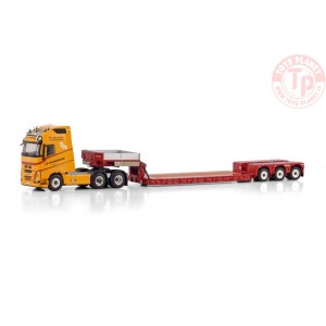 VOLVO FH5 GLOBETROTTER XL 6X2 TAG AXLE EURO PX LOW LOADER - 3 AXLE KRANRINGEN WSI 01-4529 WSI MODELS