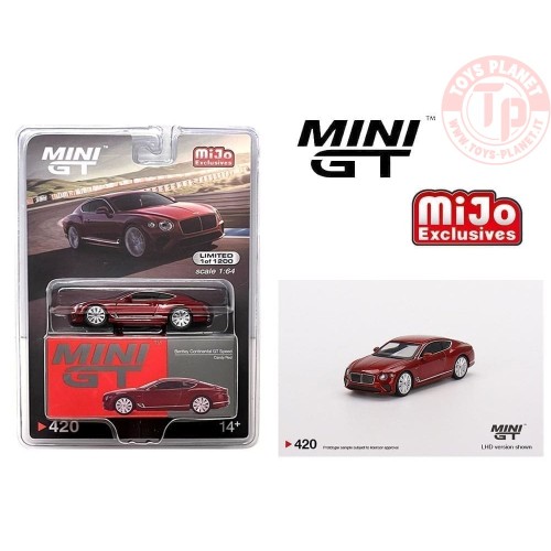 Bentley Continental GT Speed 2022 Candy Red 1/64 MGT00420MJ Mini Gt