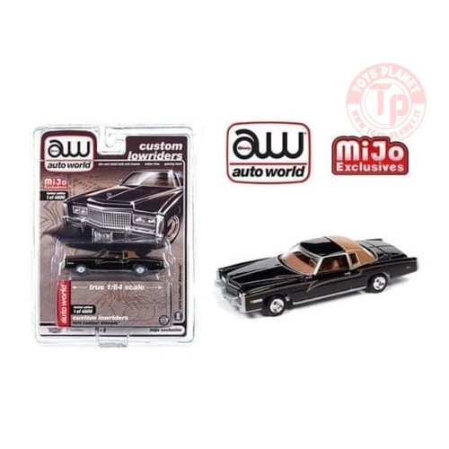 Lowriders 1975 Cadillac Eldorado Black Limited 1/64 AUTOWORLD CP7719 AUTO WORLD
