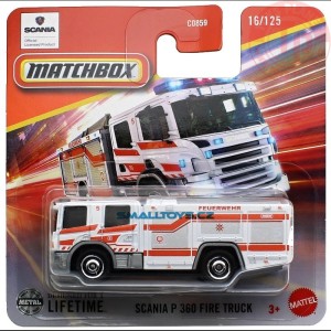 SCANIA P 360 FIRE TRUCK 1/64 MATCHBOX JBT09 MATCHBOX