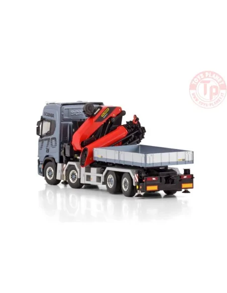 SCANIA R HIGHLINE CR20H 8X2 TAG AXLE WITH PALFINGER PK 1350 TEC + JIB DEMOUNTABLE BODY WSI 04-2204 WSI MODELS