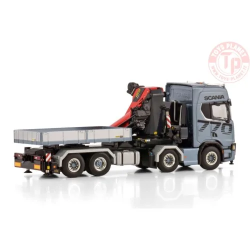 SCANIA R HIGHLINE CR20H 8X2 TAG AXLE WITH PALFINGER PK 1350 TEC + JIB DEMOUNTABLE BODY WSI 04-2204 WSI MODELS