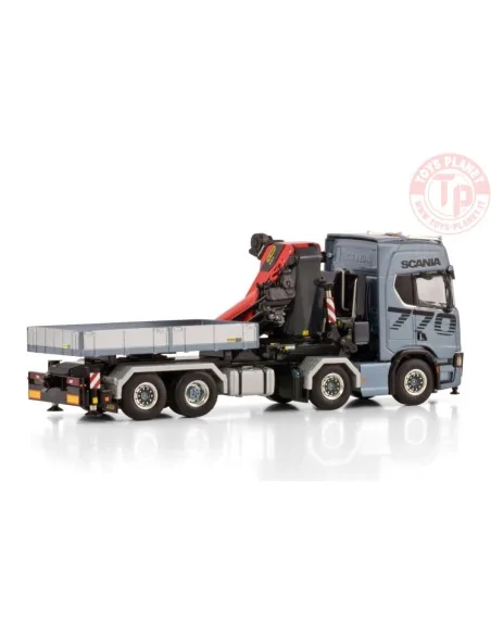 SCANIA R HIGHLINE CR20H 8X2 TAG AXLE WITH PALFINGER PK 1350 TEC + JIB DEMOUNTABLE BODY WSI 04-2204 WSI MODELS