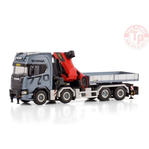 SCANIA R HIGHLINE CR20H 8X2 TAG AXLE WITH PALFINGER PK 1350 TEC + JIB DEMOUNTABLE BODY WSI 04-2204 WSI MODELS