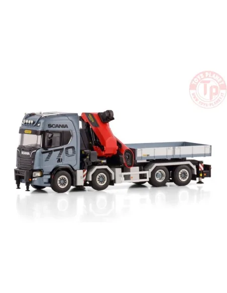 SCANIA R HIGHLINE CR20H 8X2 TAG AXLE WITH PALFINGER PK 1350 TEC + JIB DEMOUNTABLE BODY WSI 04-2204 WSI MODELS