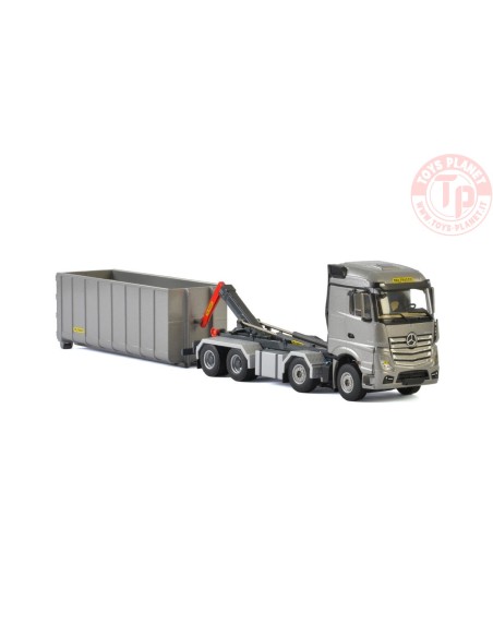 ミニカー WSI 1/50 MB ACTROS PALFINGER 04-2047 WSI 04-2047 MB Actros MP4 Stream Space 8x4 Container 40m3 scarrabi
