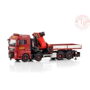 MAN TGX XLX EURO 6C FACELIFT 8X2 TAG AXLE WITH PALFINGER PK 1650 TEC + JIB DEMOUNTABLE BODY WSI 04-2202 WSI MODELS