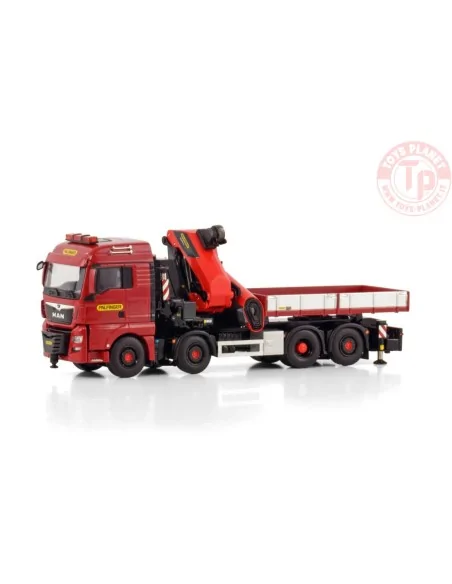 MAN TGX XLX EURO 6C FACELIFT 8X2 TAG AXLE WITH PALFINGER PK 1650 TEC + JIB DEMOUNTABLE BODY WSI 04-2202 WSI MODELS
