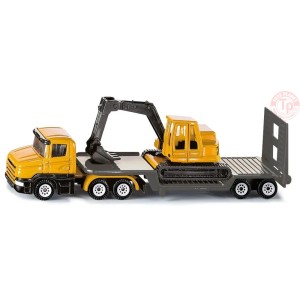 Camion con semirimorchio con escavatore SIKU 1611 SIKU