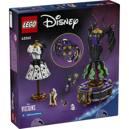 Abiti di Malefica e Crudelia De Mon LEGO DISNEY 43262 LEGO